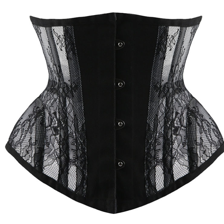  16 Steel Boned See-through Lace Underbust Corset  