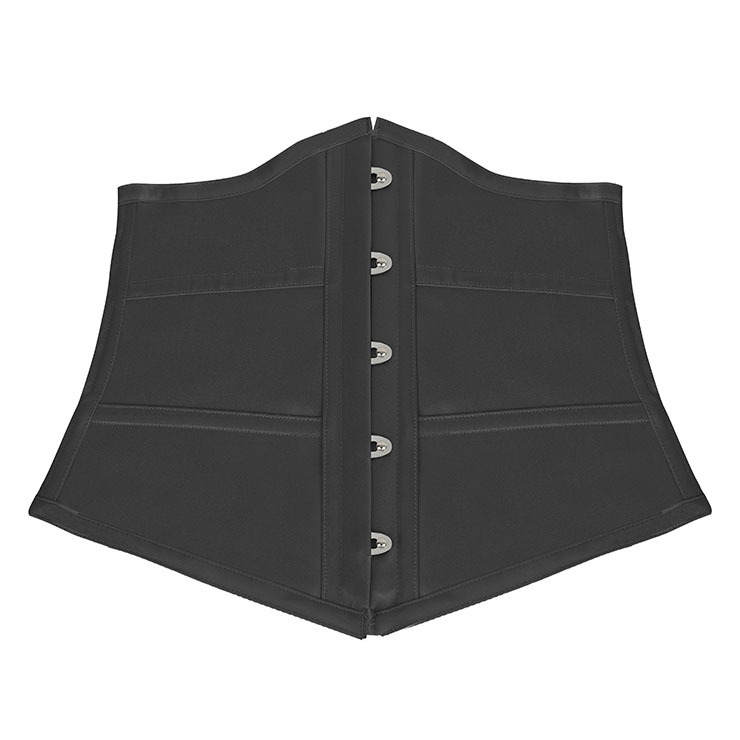 Retro Black Busk Closure 16 Steel bones Outside Corset  