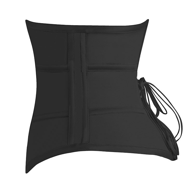 Retro Black Busk Closure 16 Steel bones Outside Corset  