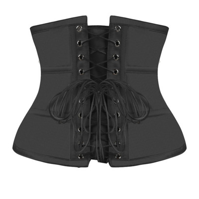 Retro Black Busk Closure 16 Steel bones Outside Corset 