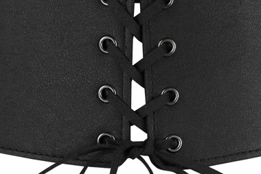 Black Leather  Waist Belt 