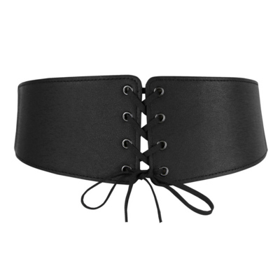 / Black Leather  Waist Belt
