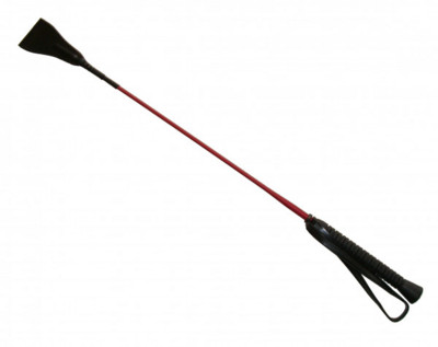  Crop with leather swatter with red handle
