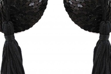 Nipple pasties sequin - black 