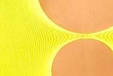 Seamless thong back bodysuit yellow 