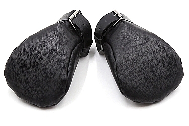 Ouch Puppy Play - Neoprene Lined Fist Mitts - Black 