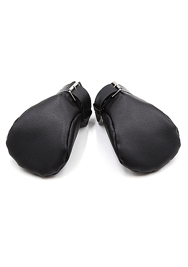 Ouch Puppy Play - Neoprene Lined Fist Mitts - Black  