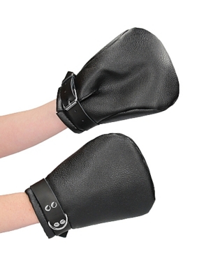/ Ouch Puppy Play - Neoprene Lined Fist Mitts - Black