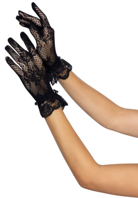 / Floral lace wristlength gloves