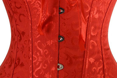 Red damasco corset 
