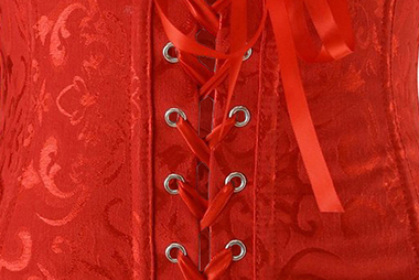 Red damasco corset 