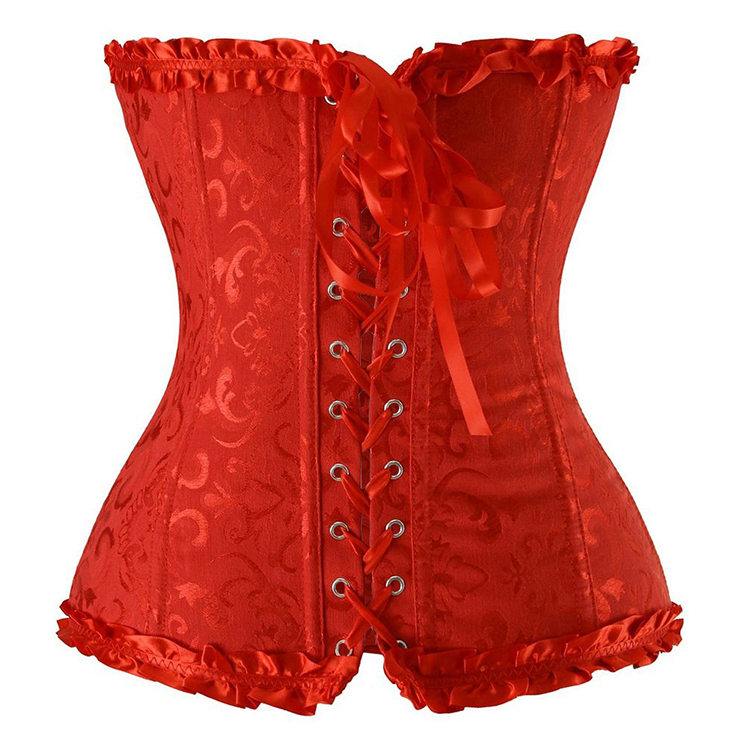 Red damasco corset  