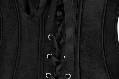 Black satin overbust corset 