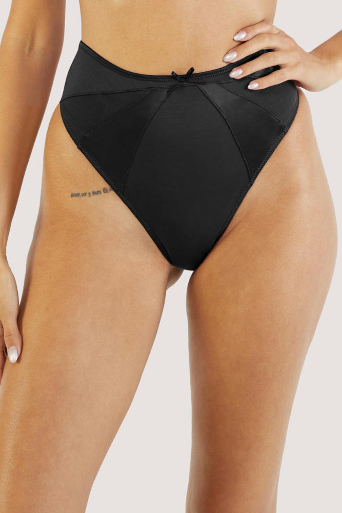 Etta black high waist thong  