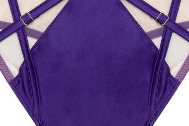 Ramona purple High Waisted Thong 