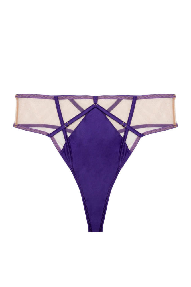 Ramona purple High Waisted Thong  