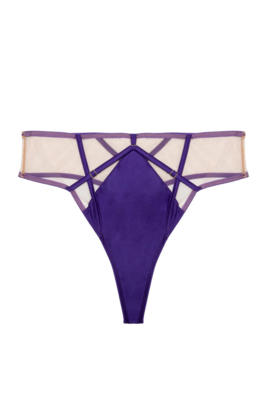 Ramona purple High Waisted Thong 