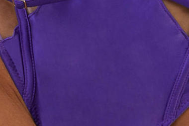 Ramona purple High Waisted Thong 