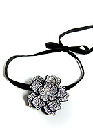 Crystal flower choker  