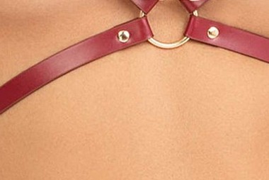 Harness bra top with garter 