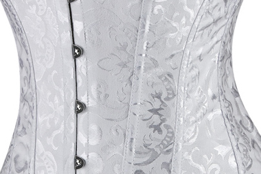 Embroidered satin  corset  