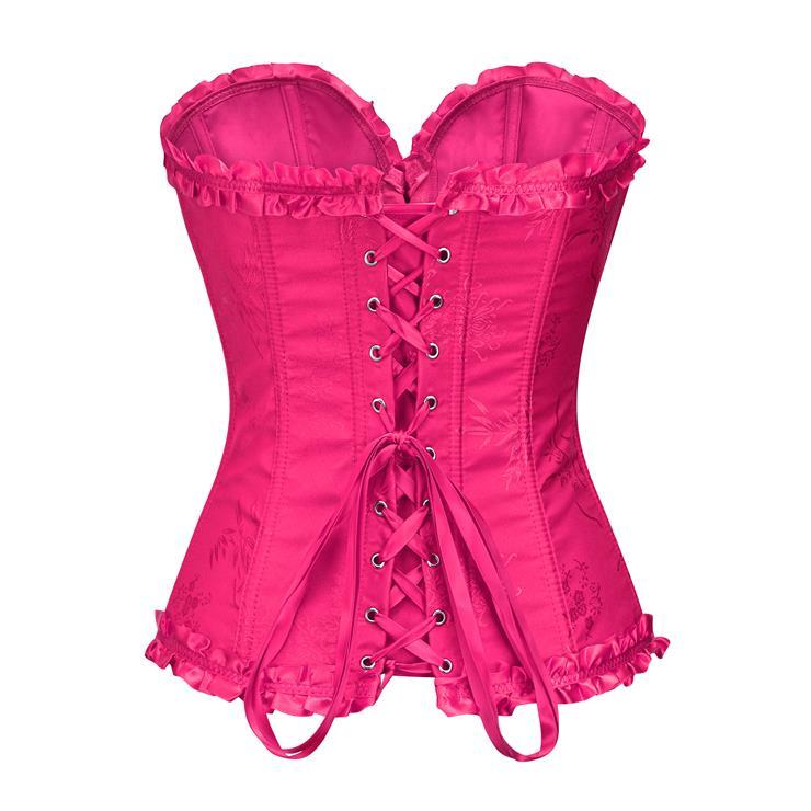 Victorian Gothic pink Overbust Corset  