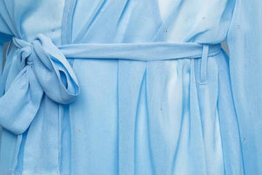 Marilyn Baby Blue Diamanté Feather Robe 