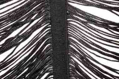 Kiera Black Fringe Bodysuit Dress with Thong 