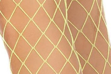 Diamond Fishnet Pantyhose yellow 