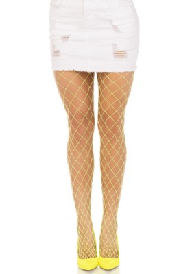 / Diamond Fishnet Pantyhose yellow
