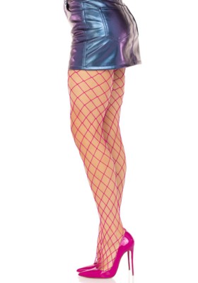 / Diamond Fishnet Pantyhose magenta