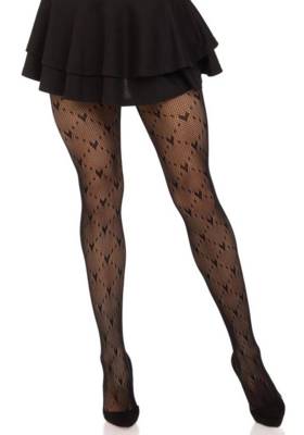 / Love Struck Heart Net Pantyhose