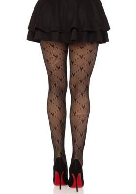 / Love Struck Heart Net Pantyhose