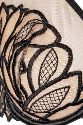 / Lilith Black Graphic Embroidery Bra