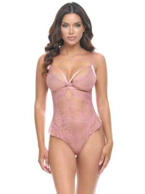   Flora Sheer Lace Teddy