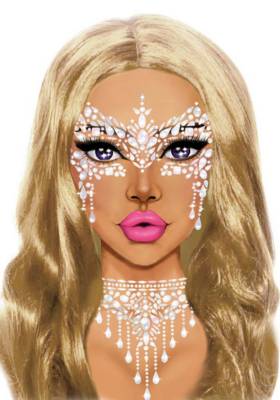   Masquerade Adhesive Face Jewels Sticker 