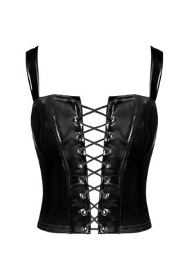 / F379 Dominae Frontbind PVC corset top