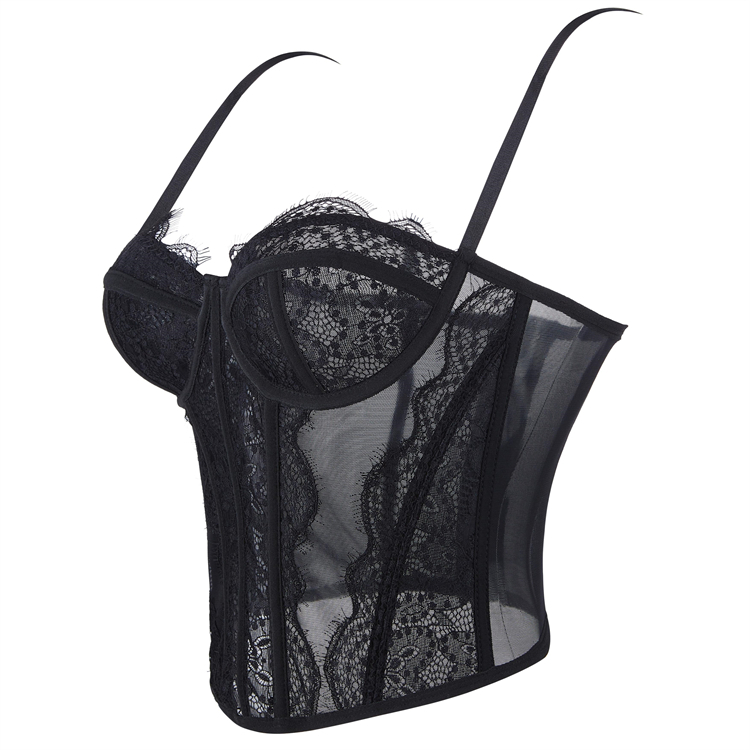 Black Adjustable Bustier  