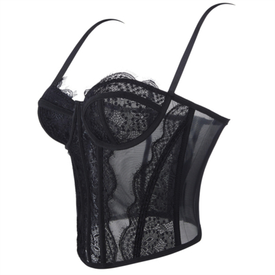 / Black Adjustable Bustier