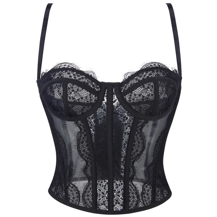 Black Adjustable Bustier  