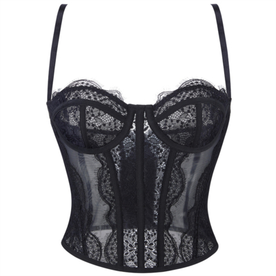 / Black Adjustable Bustier