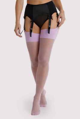 / Lilac Seamed Stocking