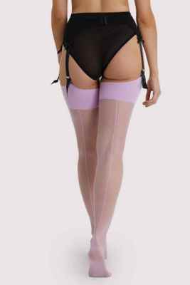 / Lilac Seamed Stocking