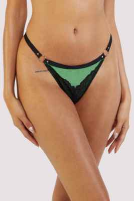 / Emelda Lace and Gold Ring Thong