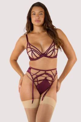 Ramona Wine Suspender Belt 