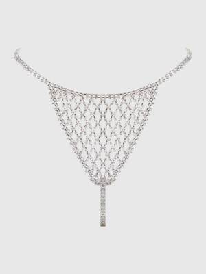 Chainmail rhinestone thong 