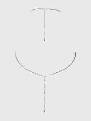 Rhinestone x-crossede bustier 