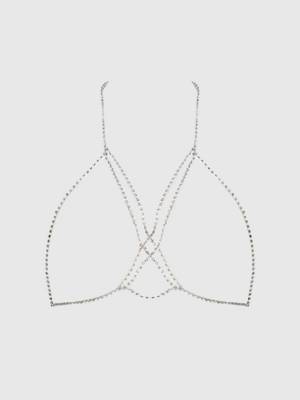 Rhinestone x-crossede bustier 