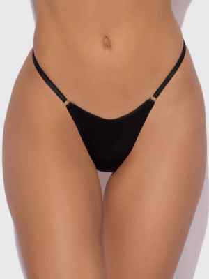 / KRYSTAL rhinestone net back g-string