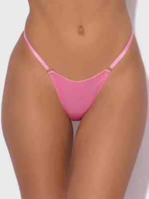   KRYSTAL rhinestone net back g-string pink